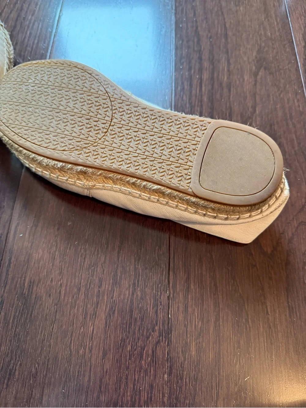 Michael Kors Cream Espadrilles with Orange and Gold Floral Embellishments